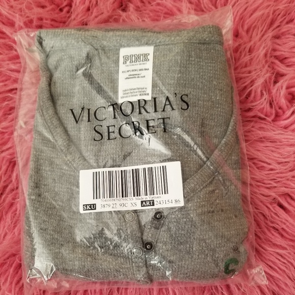 Victoria's Secret PINK Holiday Sleep Dress Gray XS - Picture 4 of 5